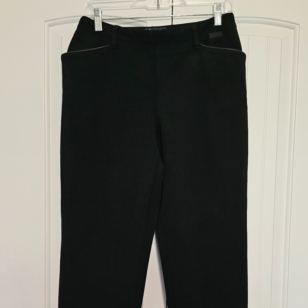 Women's Lauren Ralph Lauren Petite Wool Blend Pants Black Size‎ 12P